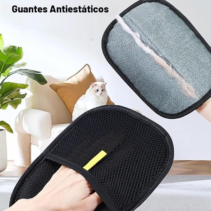 Guante Quita Pelusas Doble Cara para Mascotas